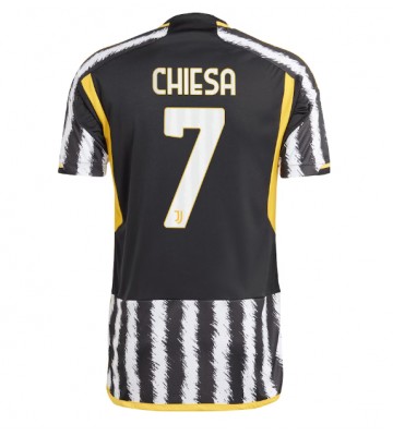 Juventus Federico Chiesa #7 Primera Equipación 2023-24 Manga Corta